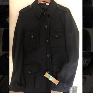 DKNY LONG JACKET. 60% wool 31% wool polyester 6% rayon